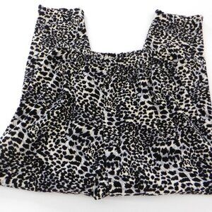 Jason Maxwell Women's Size 2X Leopard Velour Print Lounge Sleep Pants